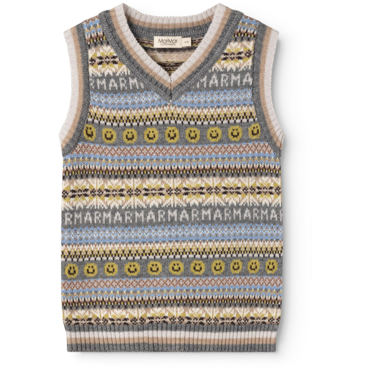 MarMar Light Cotton Wool Fair Isle Fair Isle Taj Knitted Vest