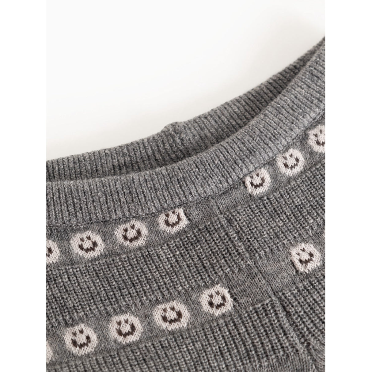 MarMar Light Cotton Wool Pattern Creamy Smiles Penn Knitted Pants