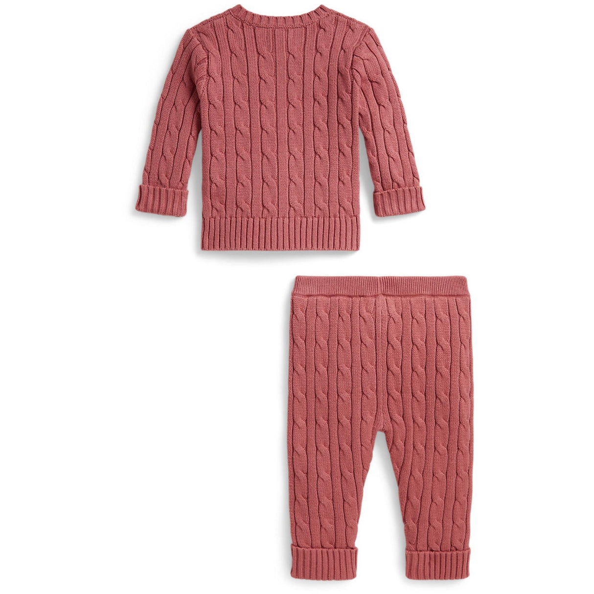 Ralph Lauren Baby Canvas Pink Jumper Set