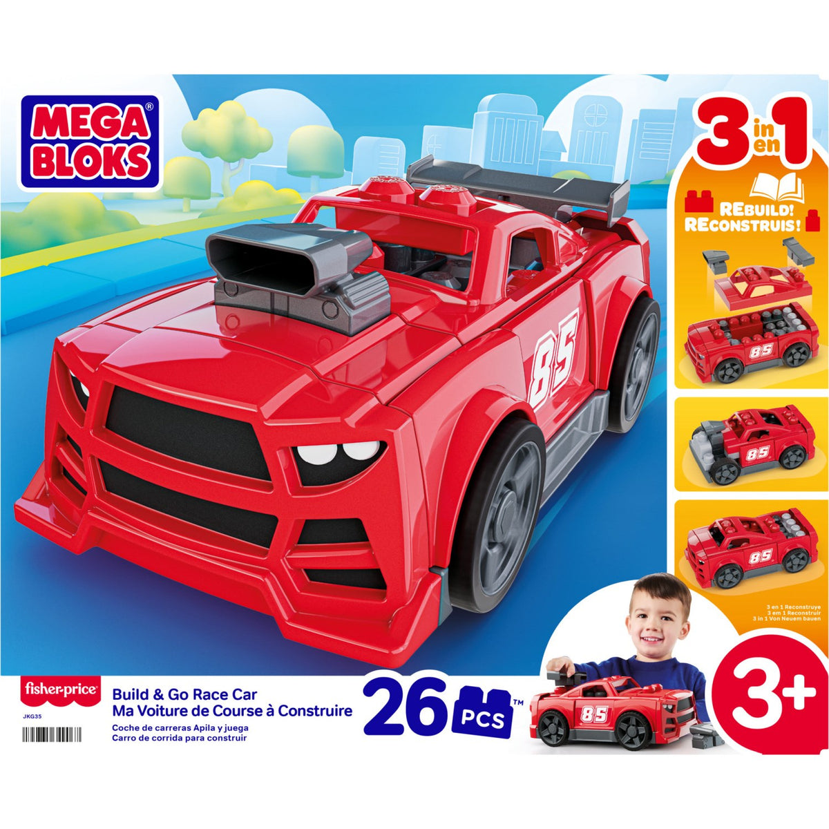 MEGA Bloks Byg & Ombyg Racerbil