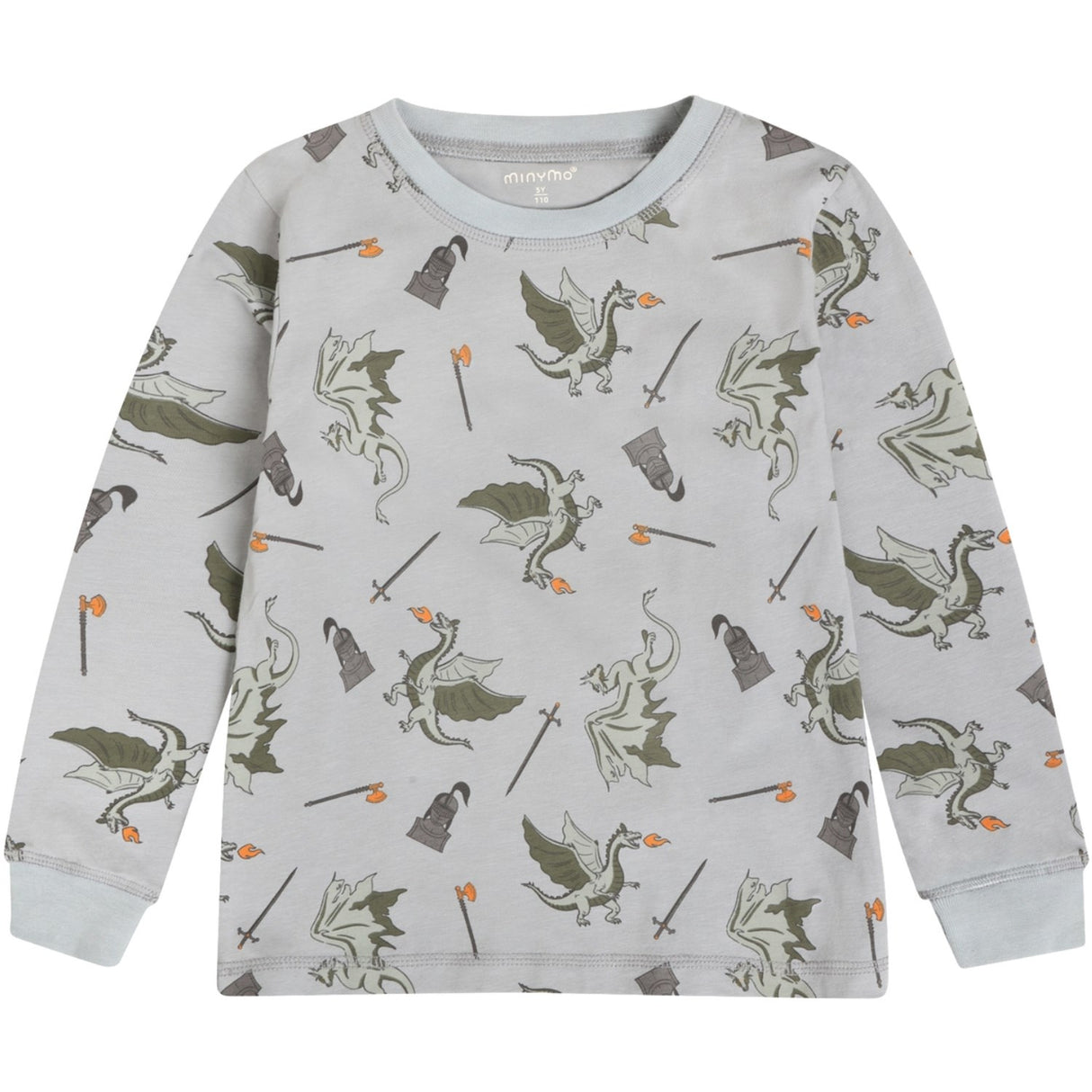 Minymo Profile Gray Pyjamas Ls Set Aop