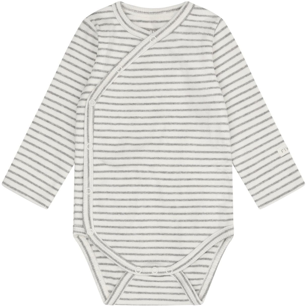 FIXONI Flint Gray Melange Wrap Body Ls Rib
