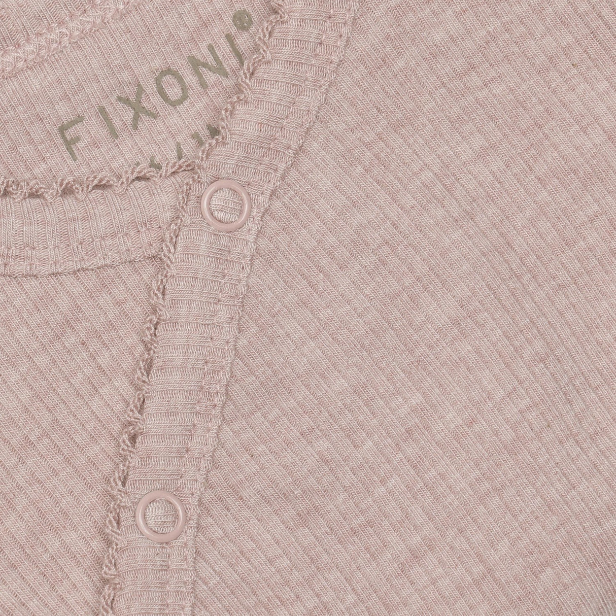FIXONI Pale Mauve Melange Wrap Body Ls Melange Rib