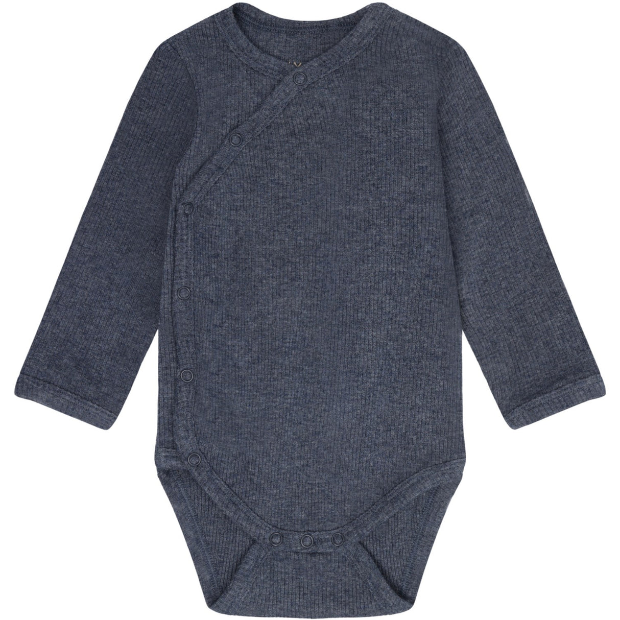 FIXONI Vintage Indigo Melange Wrap Body Ls Melange Rib