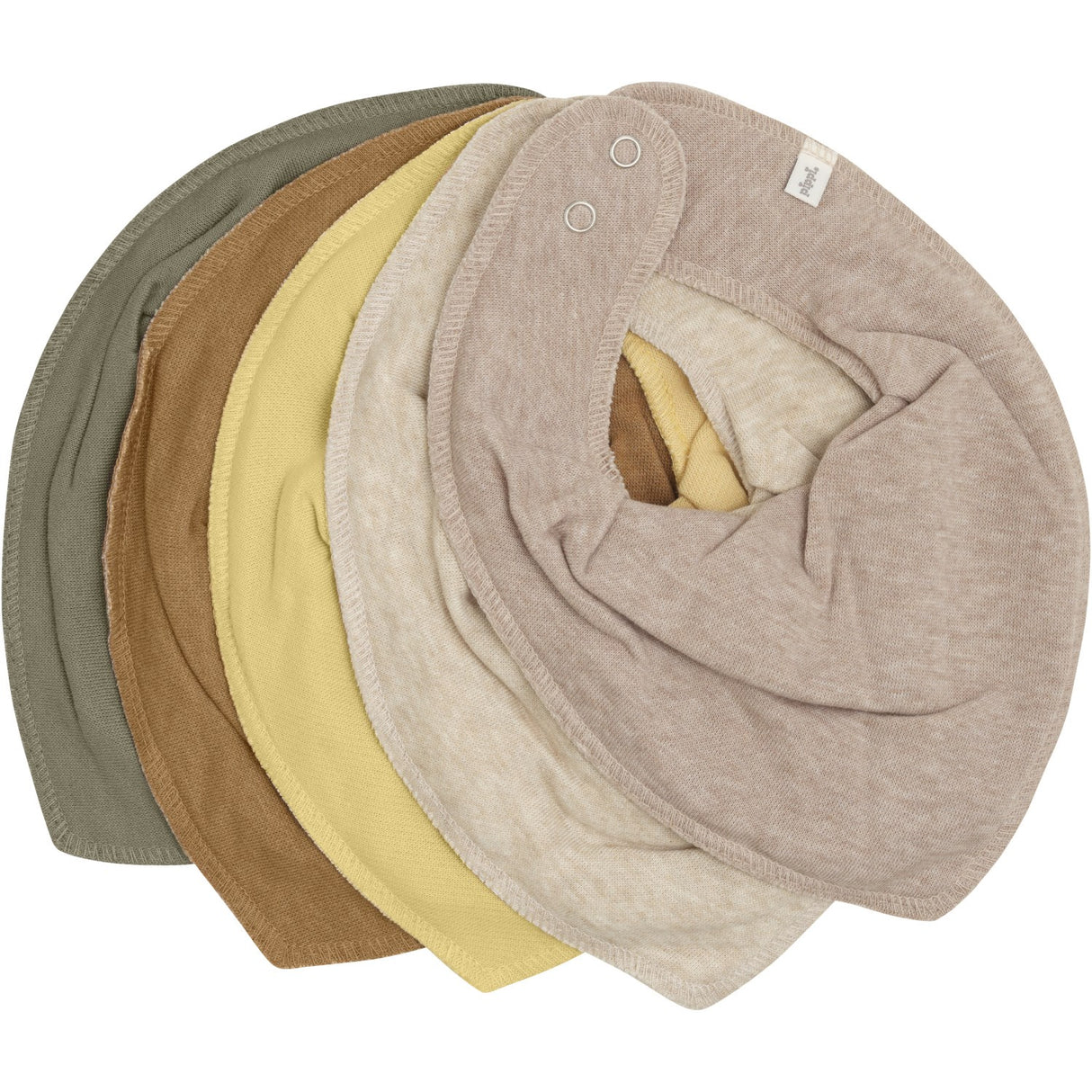 Pippi Straw Bandana Bib - Solid (5-Pack)