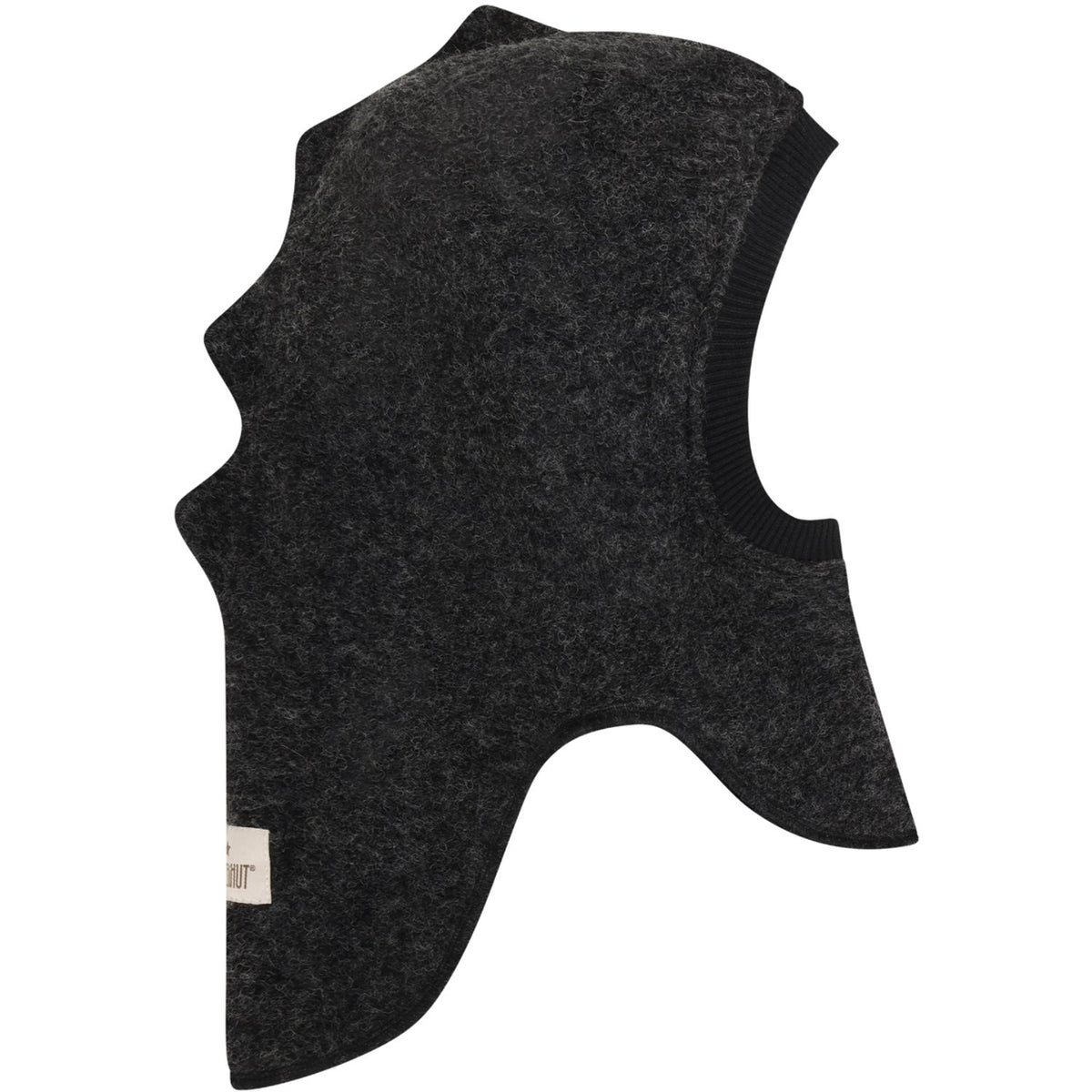 Huttelihut Dark Grey Melange Balaclava Triangles Wool
