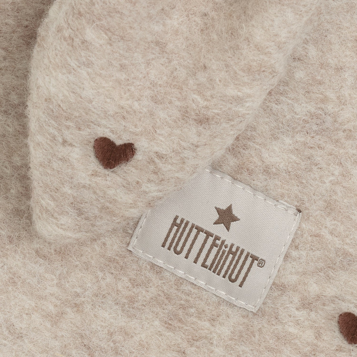 Huttelihut Sand Melange Balaclava Ears Emb. Wool