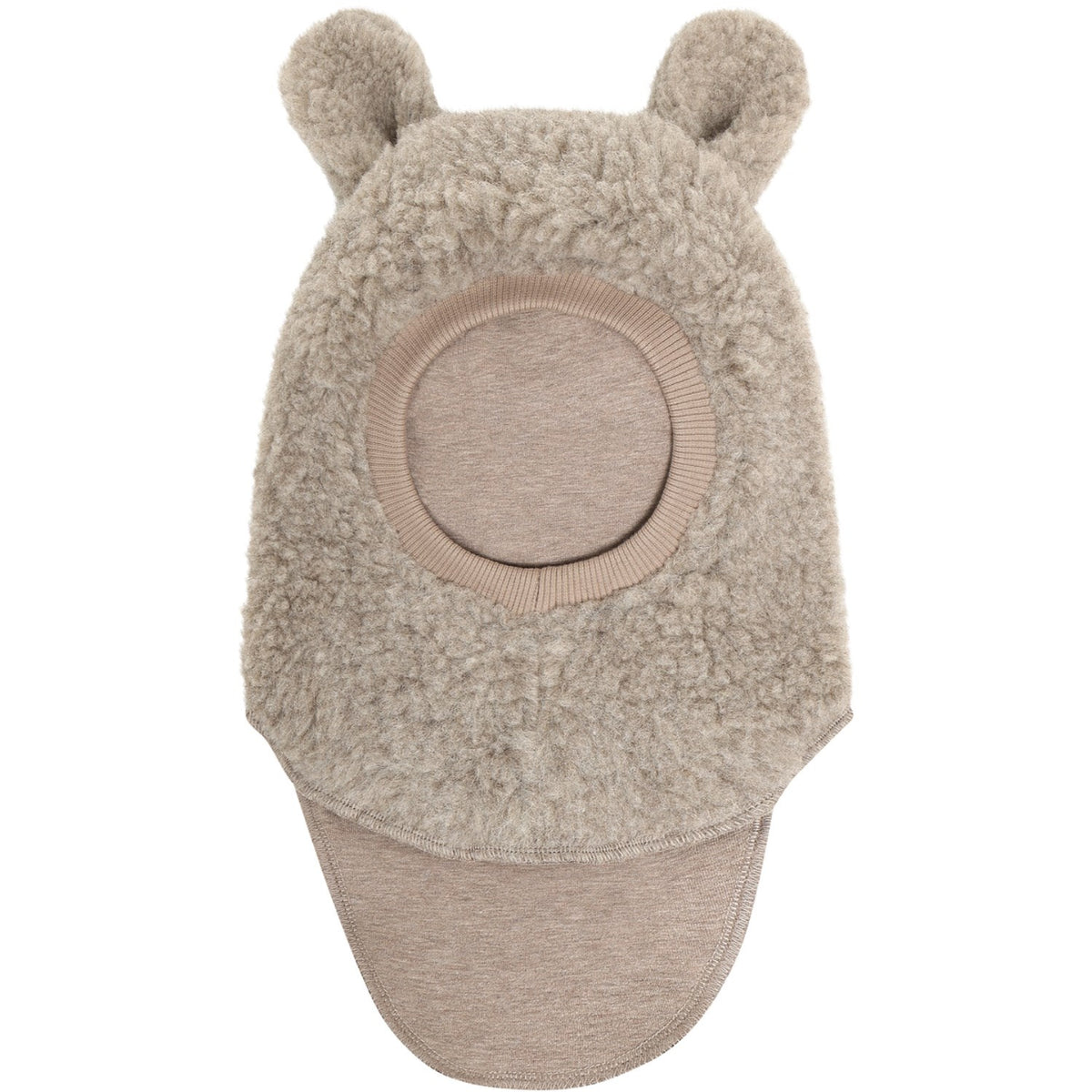 Huttelihut Camel Melange Balaclava Ears Wool Teddy