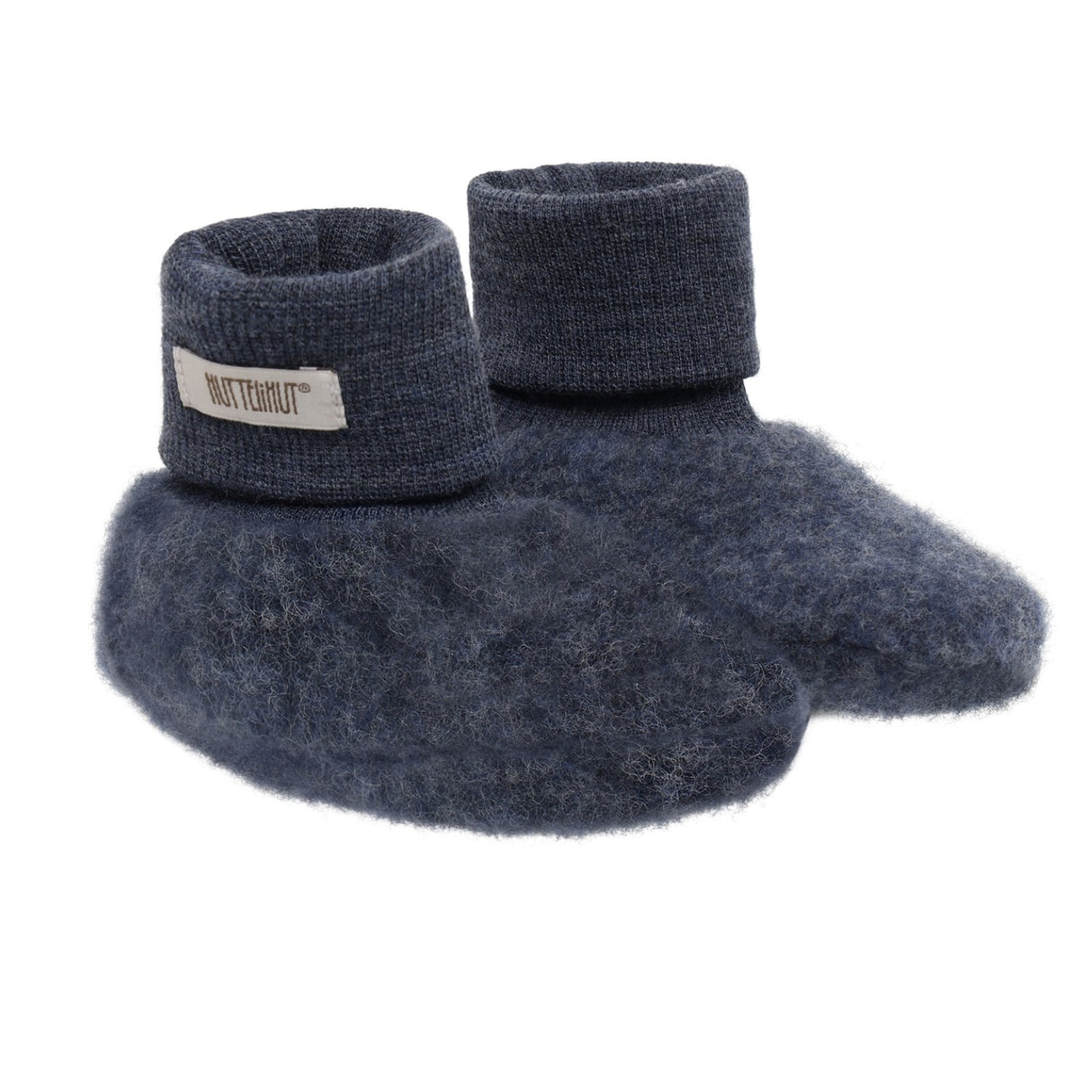 Huttelihut Ombre Blue Melange Footies Wool Fleece 2-Layer