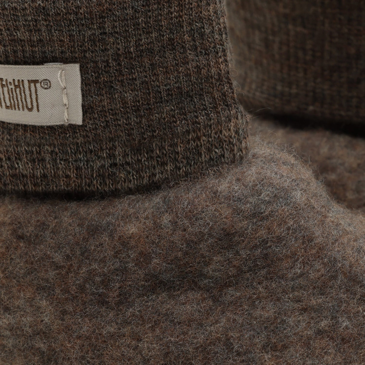 Huttelihut Brown Melange Footies Wool Fleece