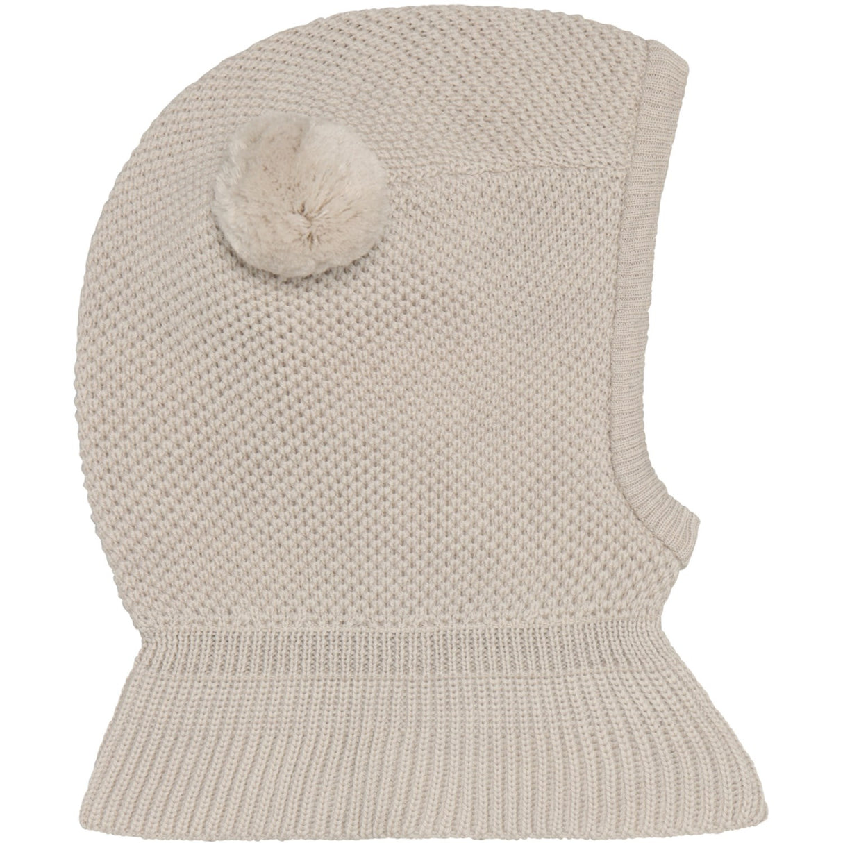 Huttelihut Sand Melange Balaclava Windstop Pompoms