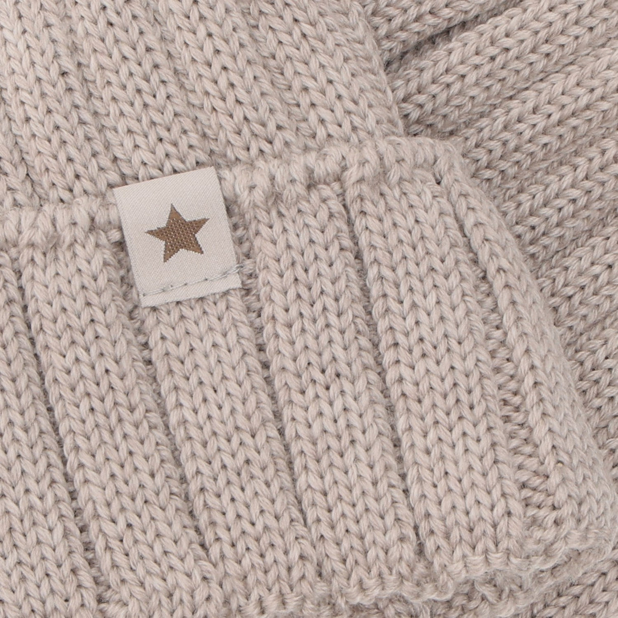 Huttelihut Camel Melange Hat Knit Alpaca Pompom