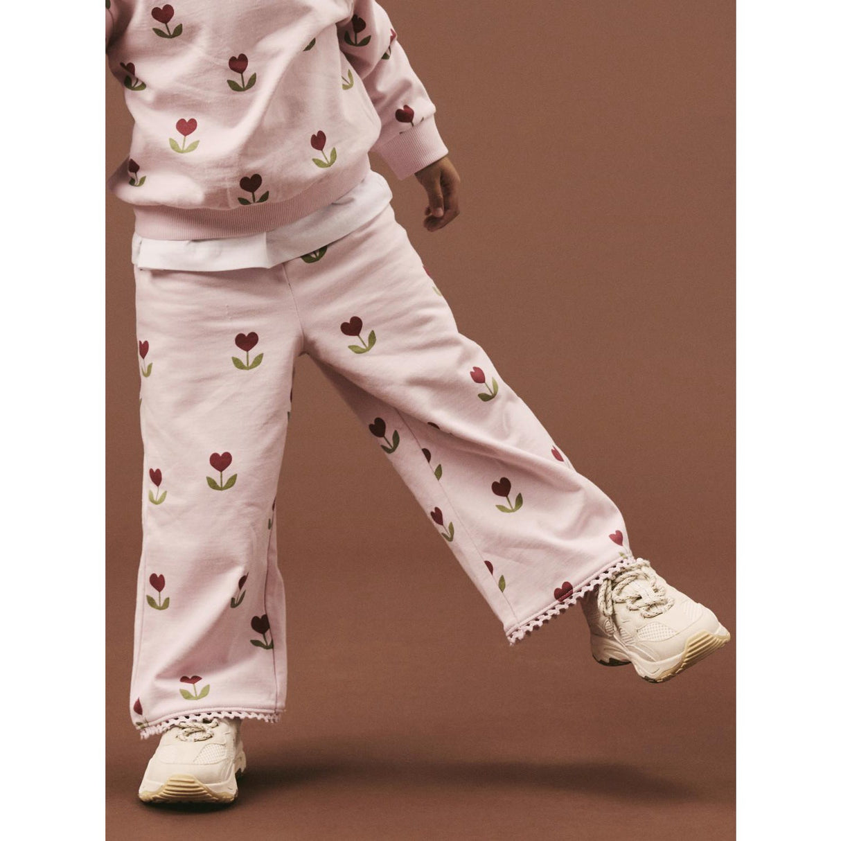 Name It Parfait Pink Nmfnancy Wide Swe Pants Bru