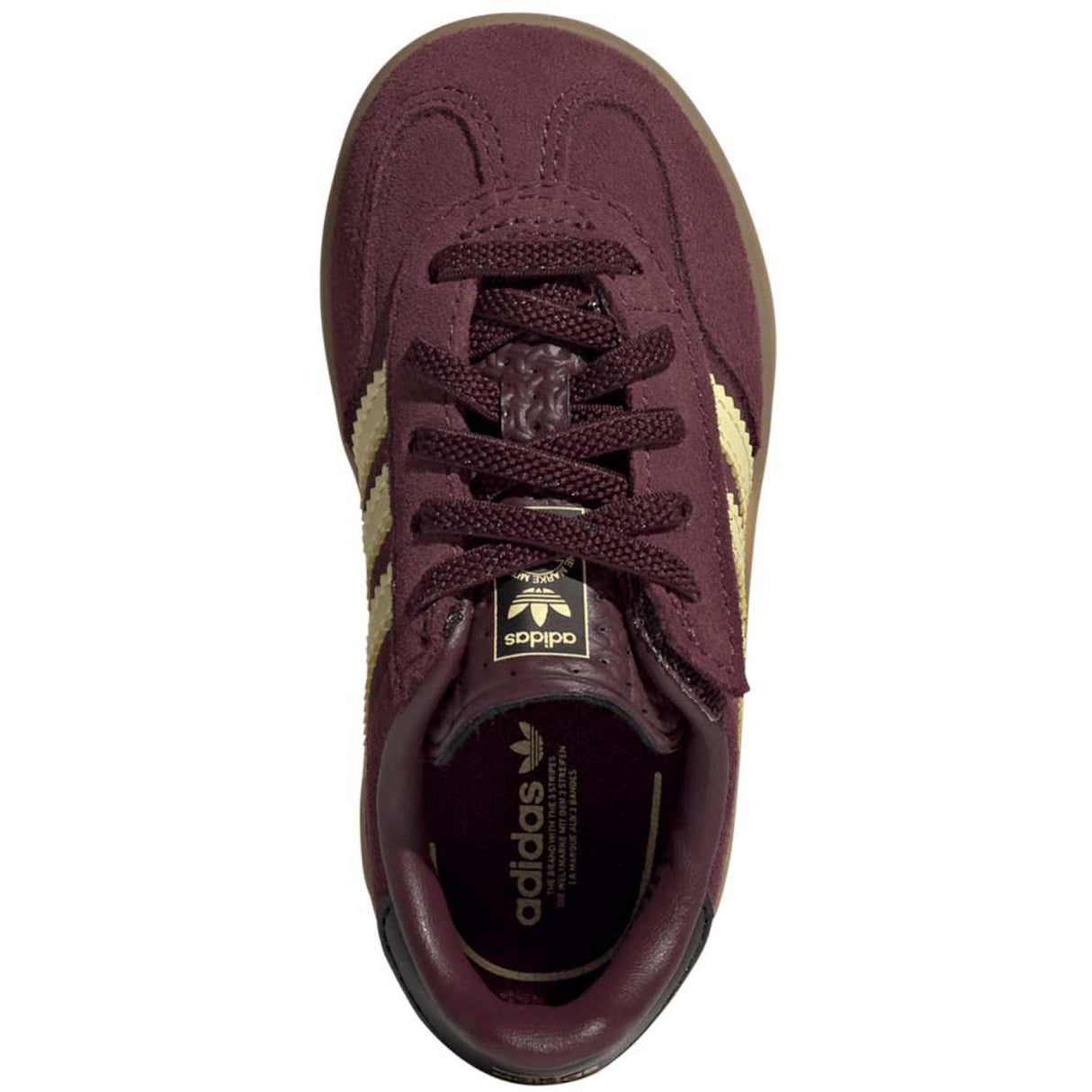 adidas Originals Maroon Almost Yellow Gold Met. Gazelle Indoor Cf El I Sneakers