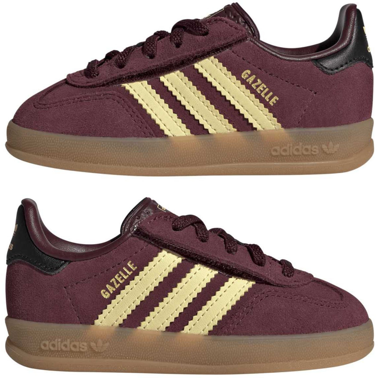 adidas Originals Maroon Almost Yellow Gold Met. Gazelle Indoor Cf El I Sneakers