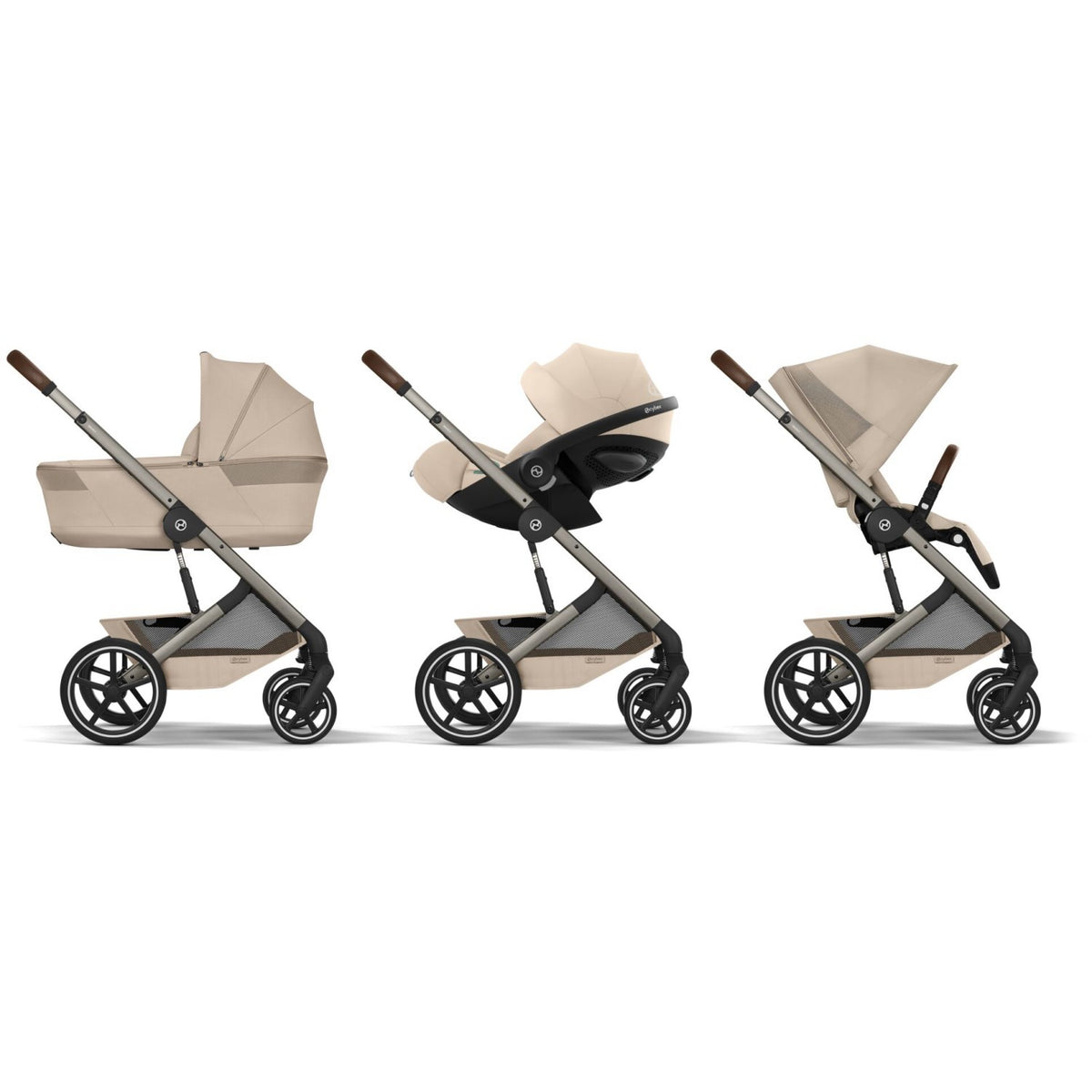 Cybex Almond Beige Balios S Lux Tpe Including Foldable Cot