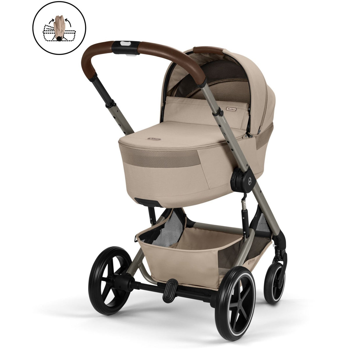 Cybex Almond Beige Balios S Lux Tpe Including Foldable Cot
