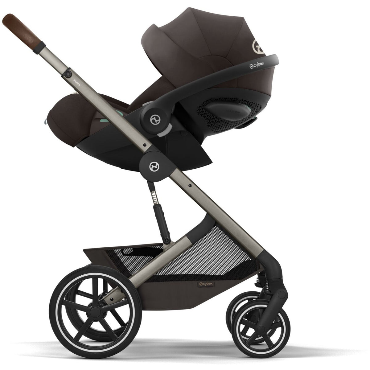 Cybex Chocolate Brown Balios S Lux Tpe Including Foldable Cot