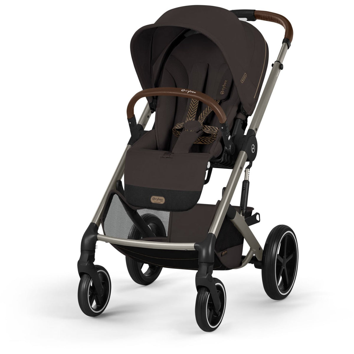 Cybex Chocolate Brown Balios S Lux Tpe Including Foldable Cot