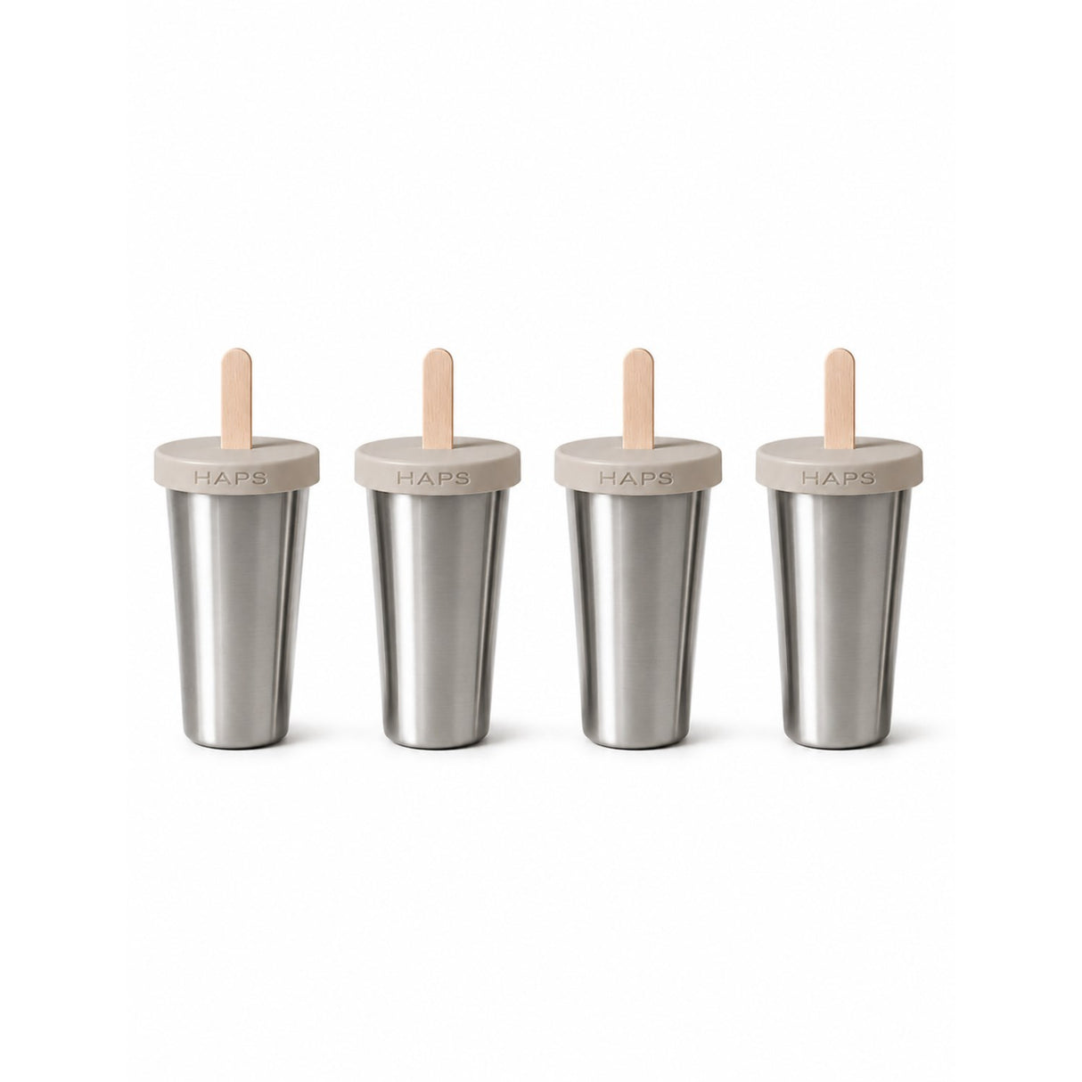 Haps Nordic Oyster Grey Ice Lolly Makers 4-Pack