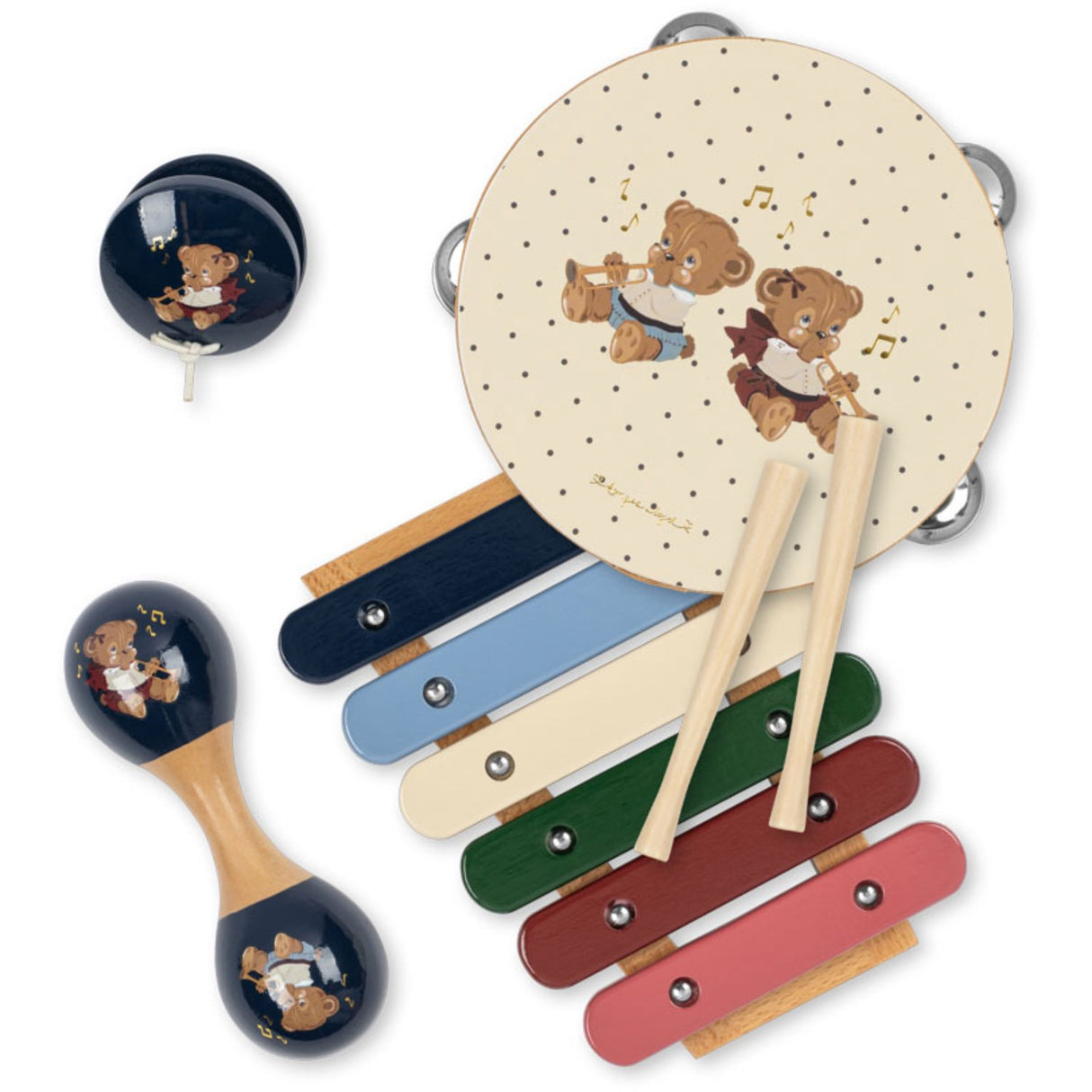 Konges Sløjd Teddy Bear Music Sets Fsc