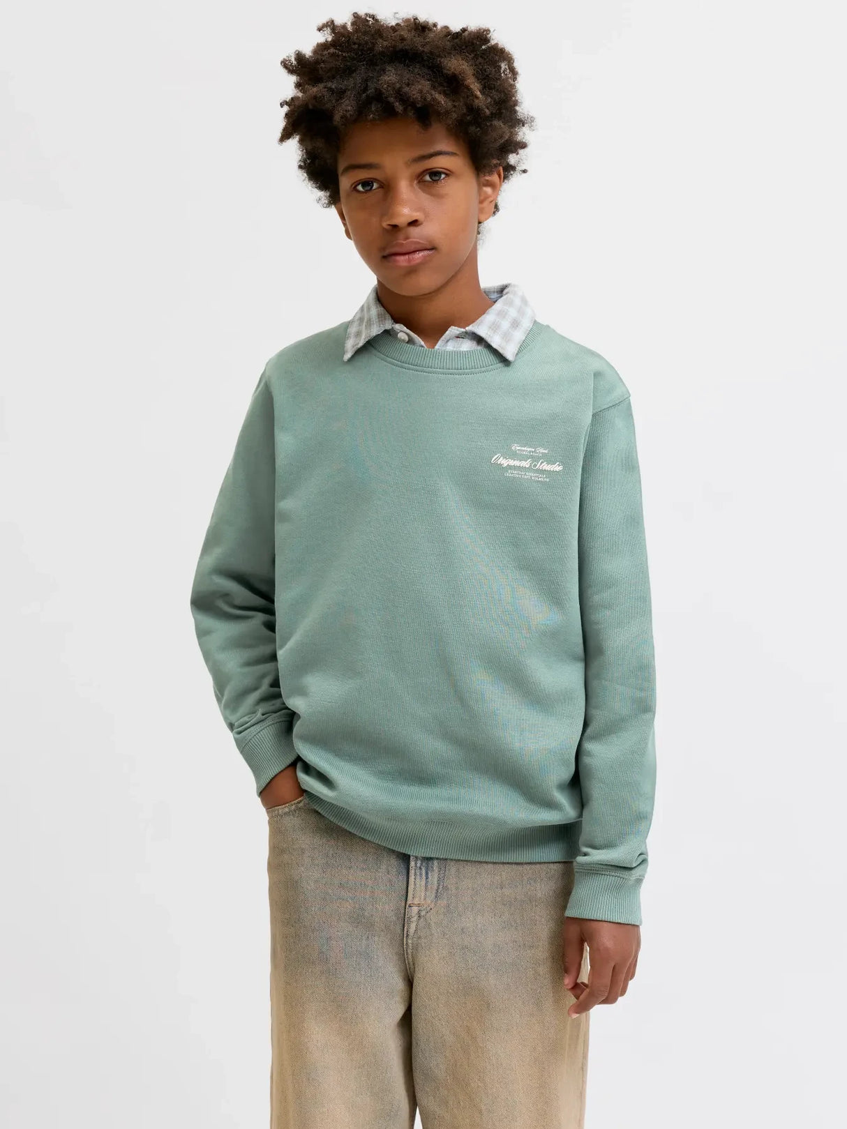 Jack & Jones Junior Laurel Wreath Jornorrebro Typo Back Sweat Cn Jnr