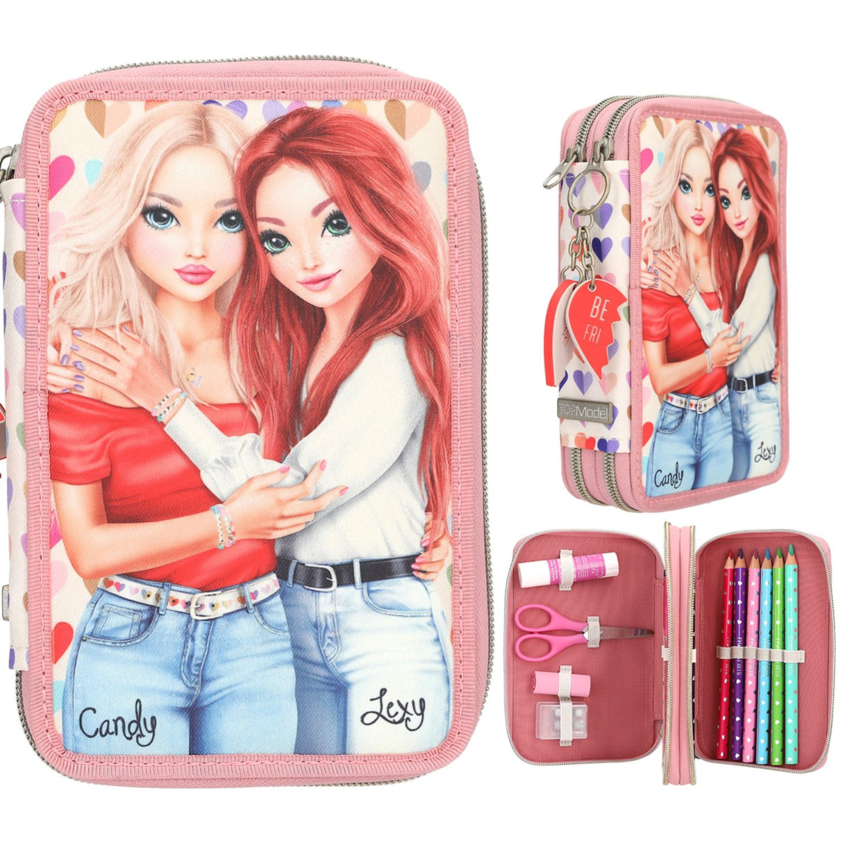 TOPModel Heart To Heart Double Pencil Case
