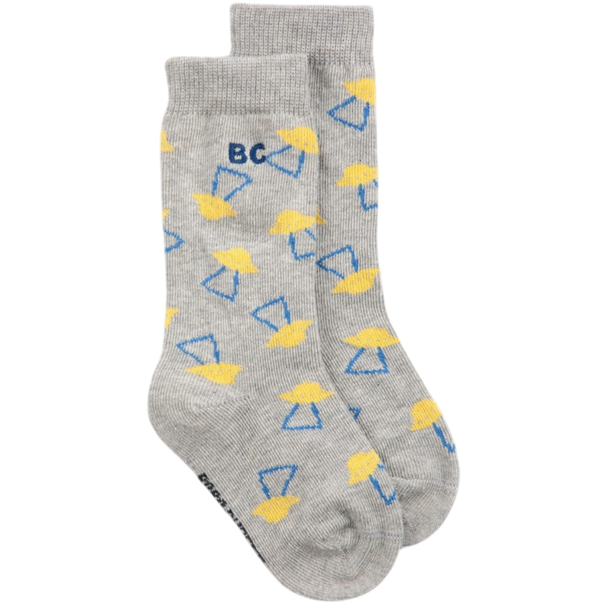 Bobo Choses Heather Grey Pixel Abduction All Over Long Socks