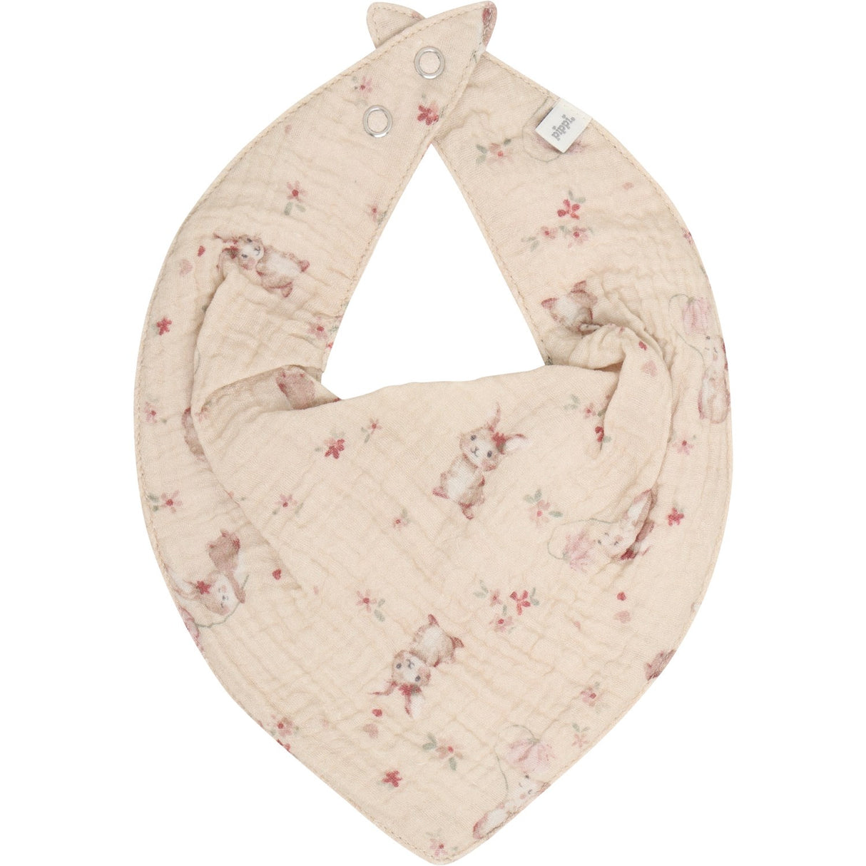 Pippi Rose Tan Bib Muslin W. Aop (2-Pack)