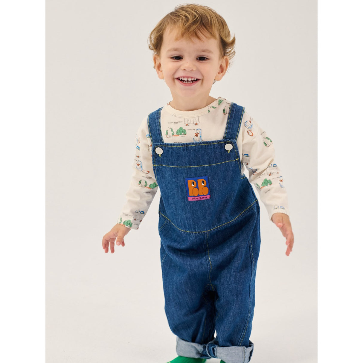 Bobo Choses Midnight Blue Booo Bo Choses Tag Denim Overall