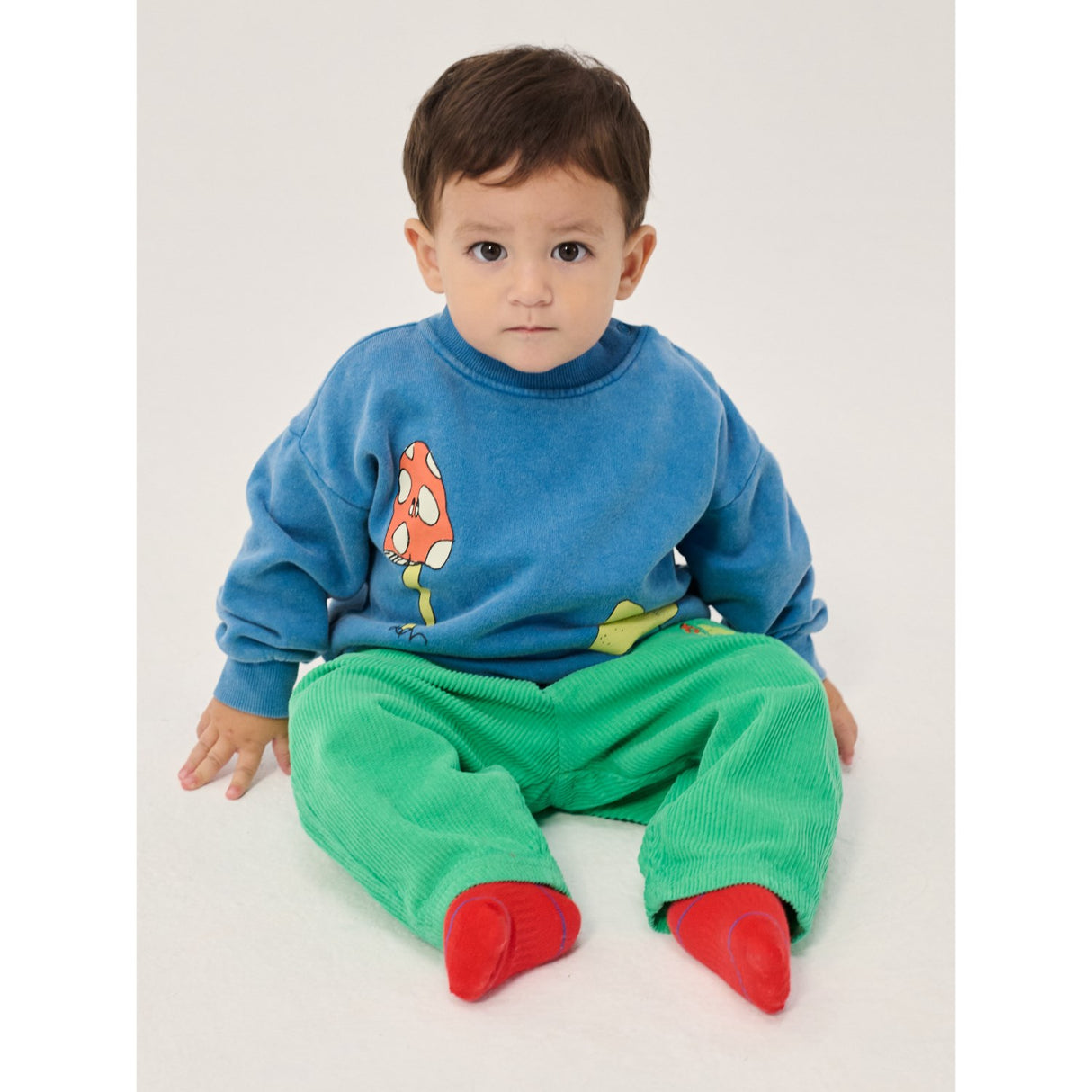 Bobo Choses Green Mush Monsters Duo Corduroy Pants