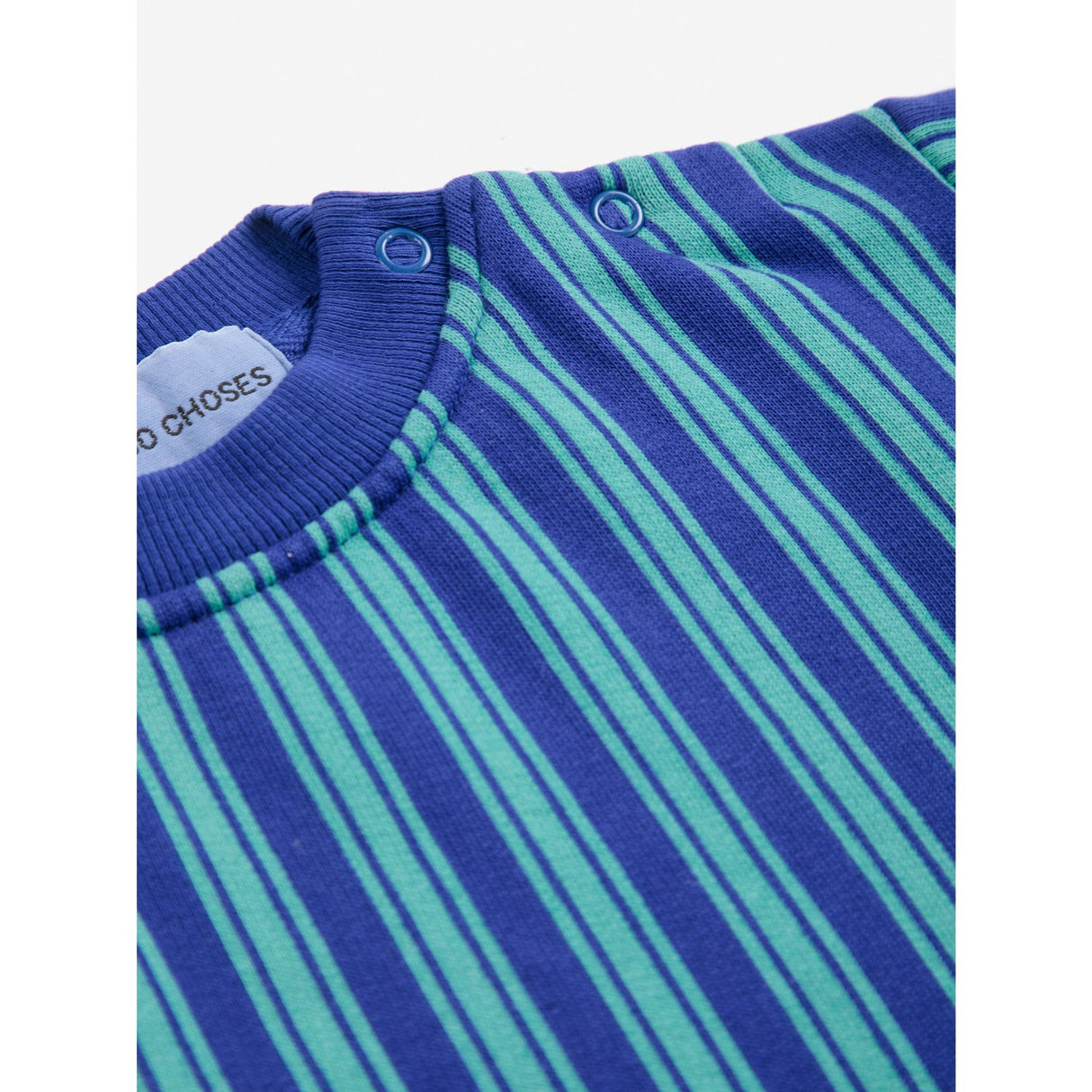 Bobo Choses Blue Booo Bo Choses Tag Stripes Sweatshirt