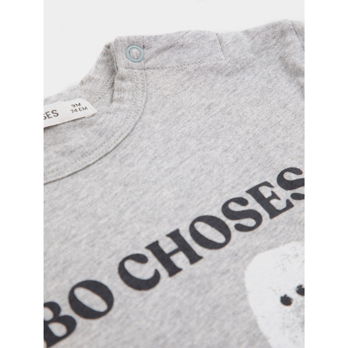 Bobo Choses Light Heather Grey Booty Ghosts T-Shirt