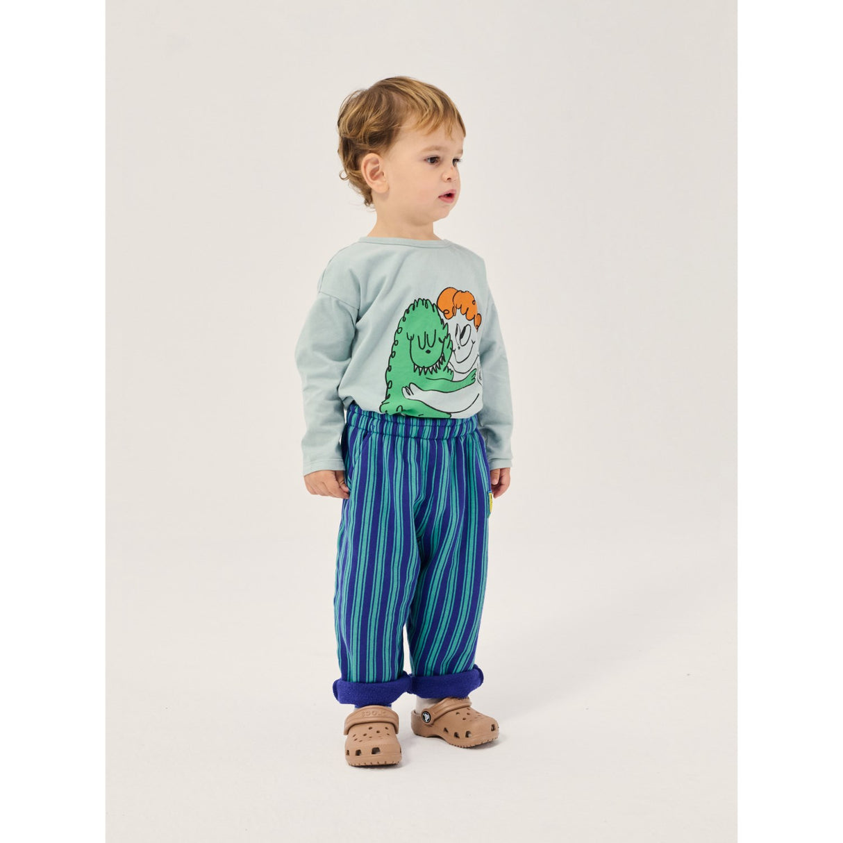 Bobo Choses Light Blue Hug Hairy Monster T-Shirt
