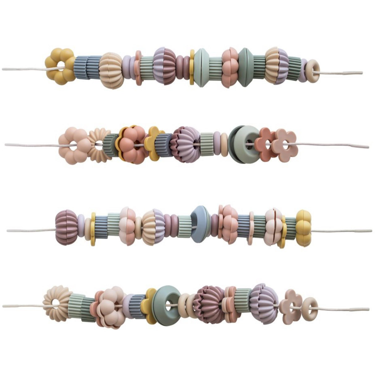 Mushie Multi Mushie Bead Lacing Toy Set