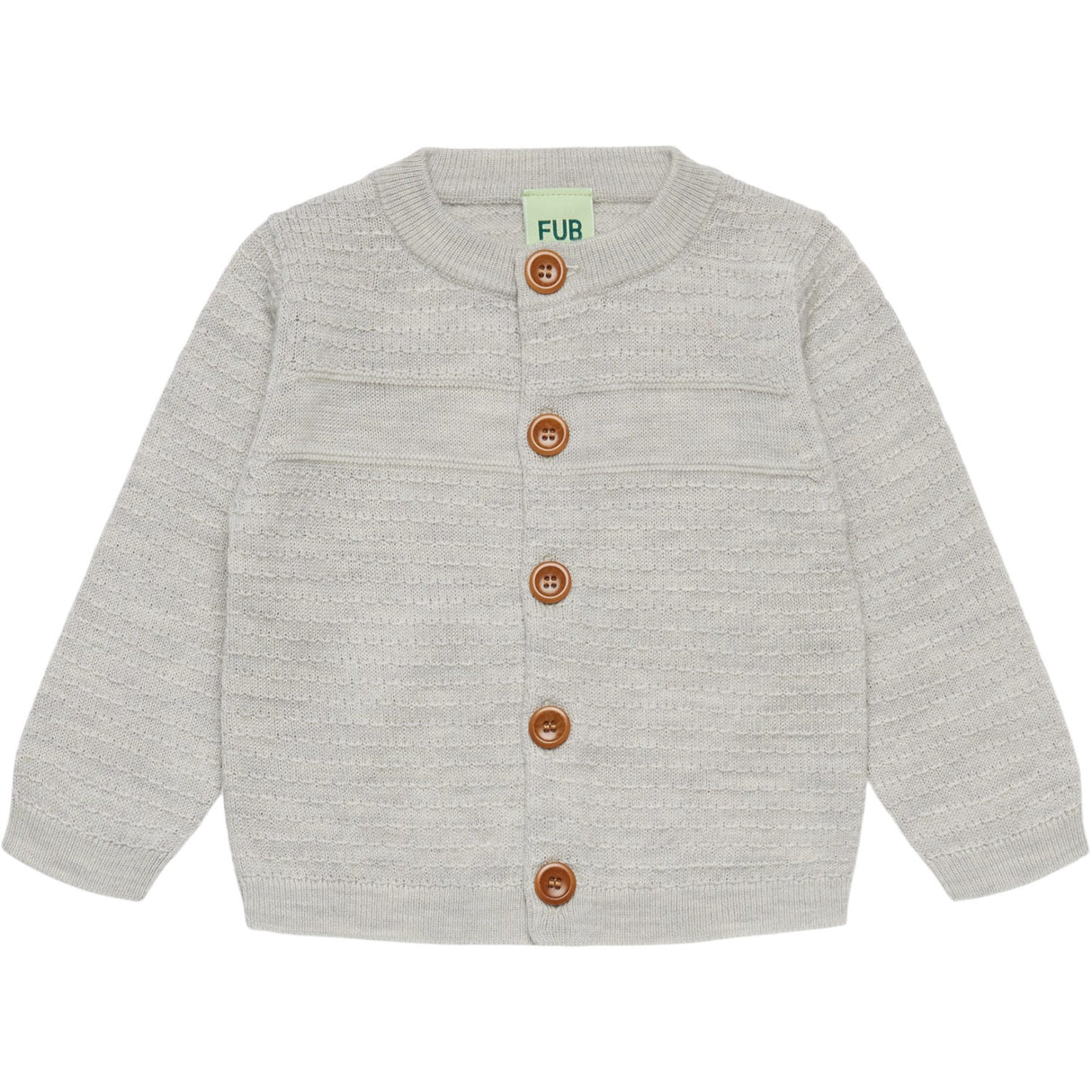 FUB Light Grey Melange Baby Cardigan