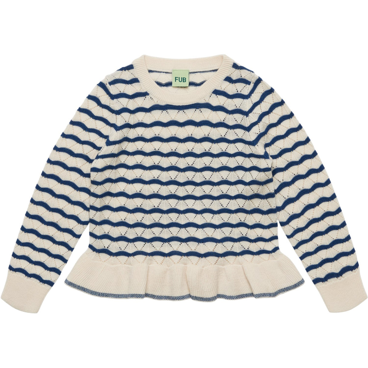 FUB Ecru/Deep Indigo Pointelle Tee