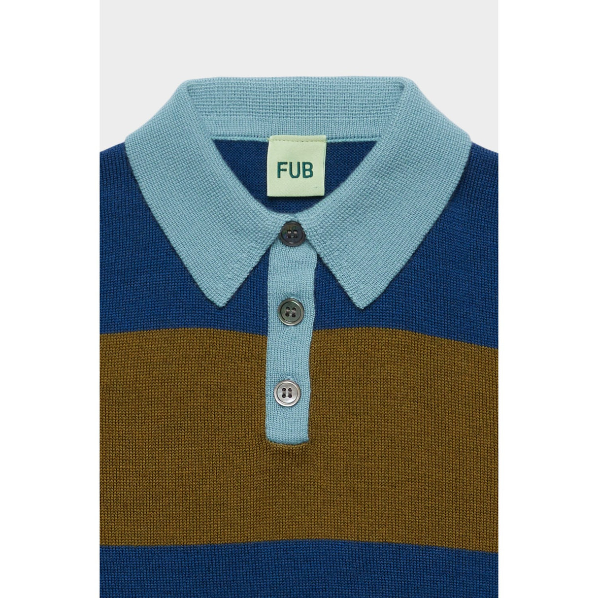 FUB Deep Indigo/Moss Striped Polo