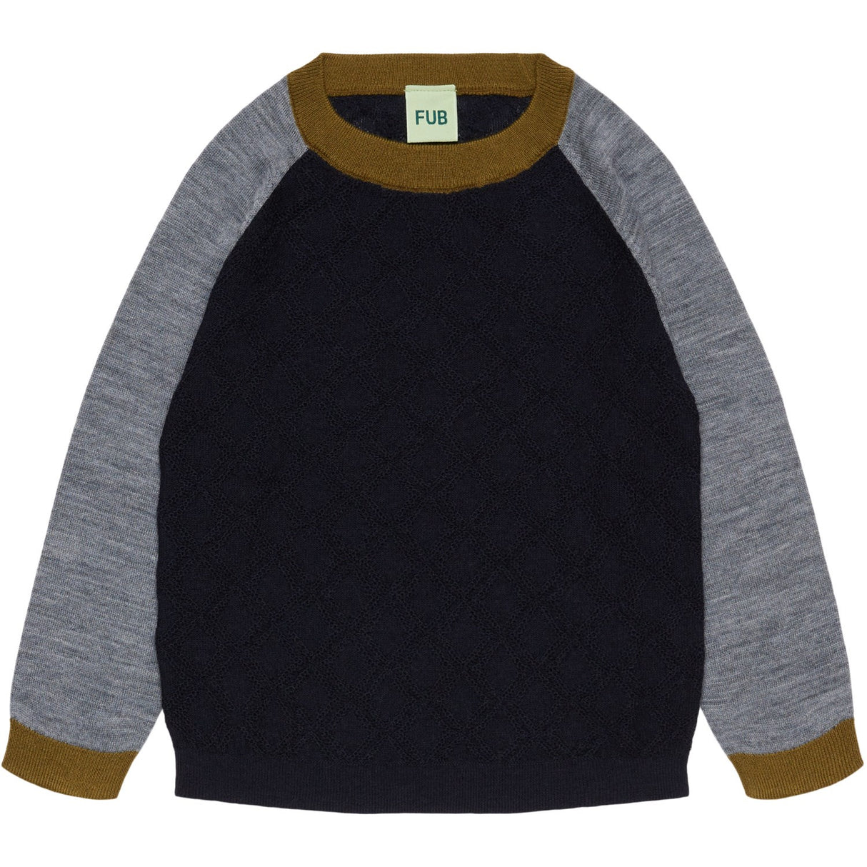 FUB Dark Navy Colour Block Crew
