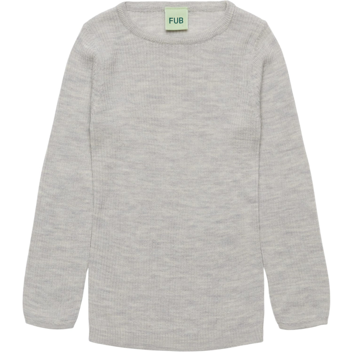 FUB Light Grey Melange Rib Blouse