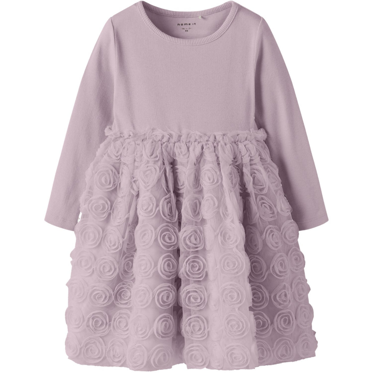 Name It Mauve Shadows Nmfsykia Tulle Ls Dress