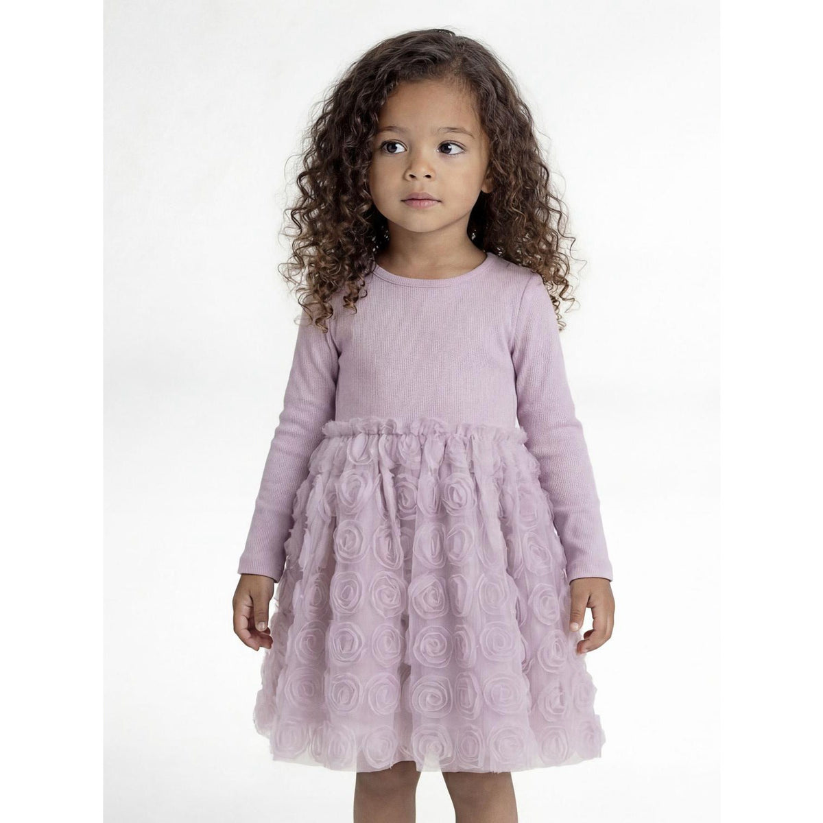 Name It Mauve Shadows Nmfsykia Tulle Ls Dress