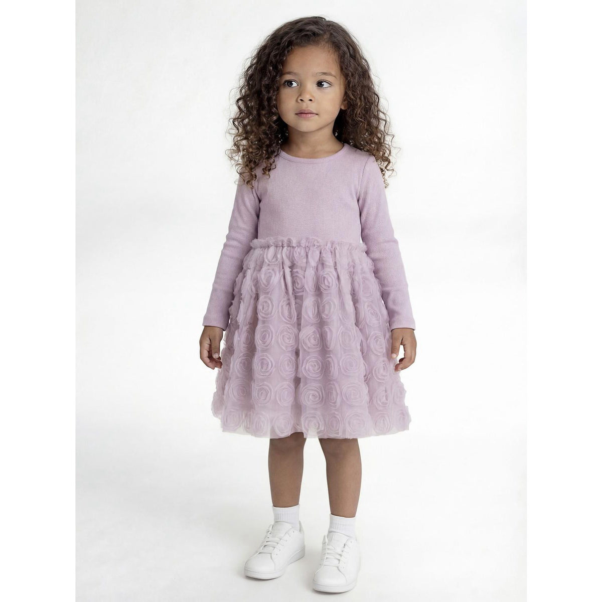 Name It Mauve Shadows Nmfsykia Tulle Ls Dress