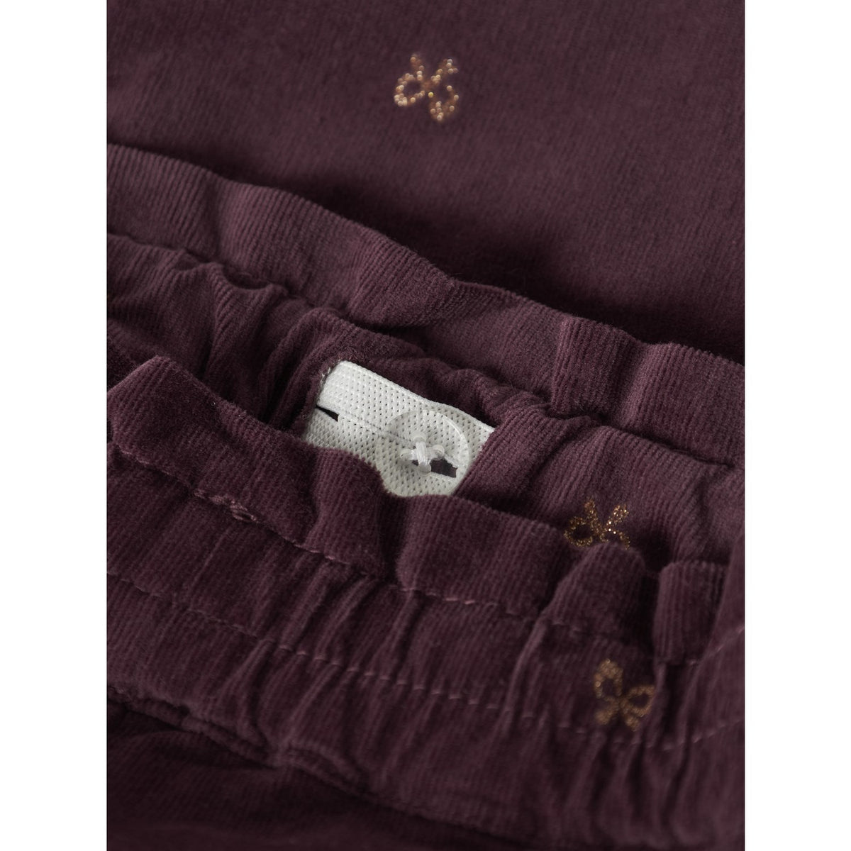 Name It Catawba Grape Glitter Bow Nmfbella Wide Cord Glitter Pants 4510-Yt
