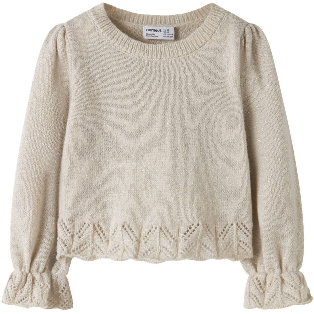 Name It Peyote Melange Silver Lurex Nmfruel Ls Knit