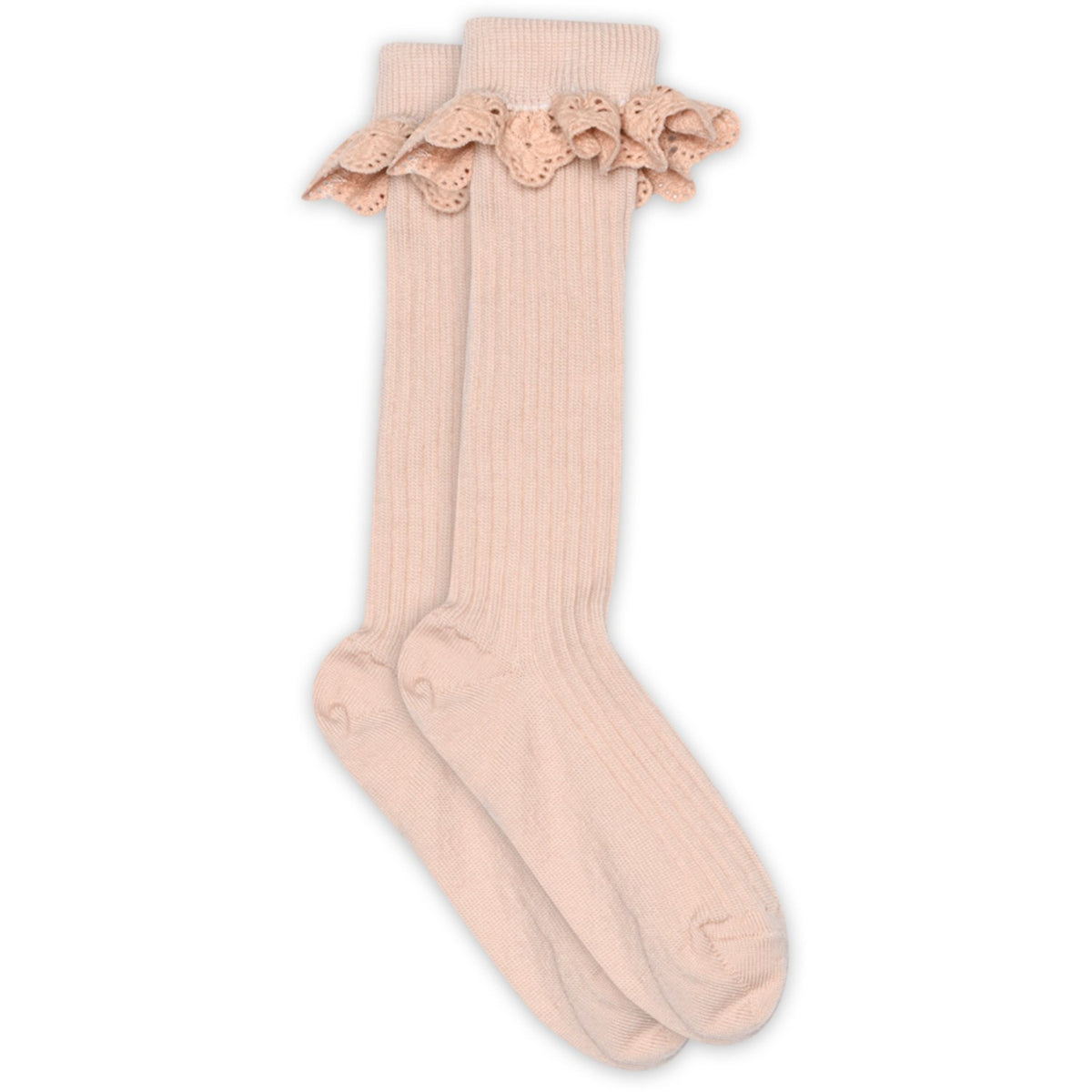 Mp Danmark Rose Dust Lea Knee Socks Lace