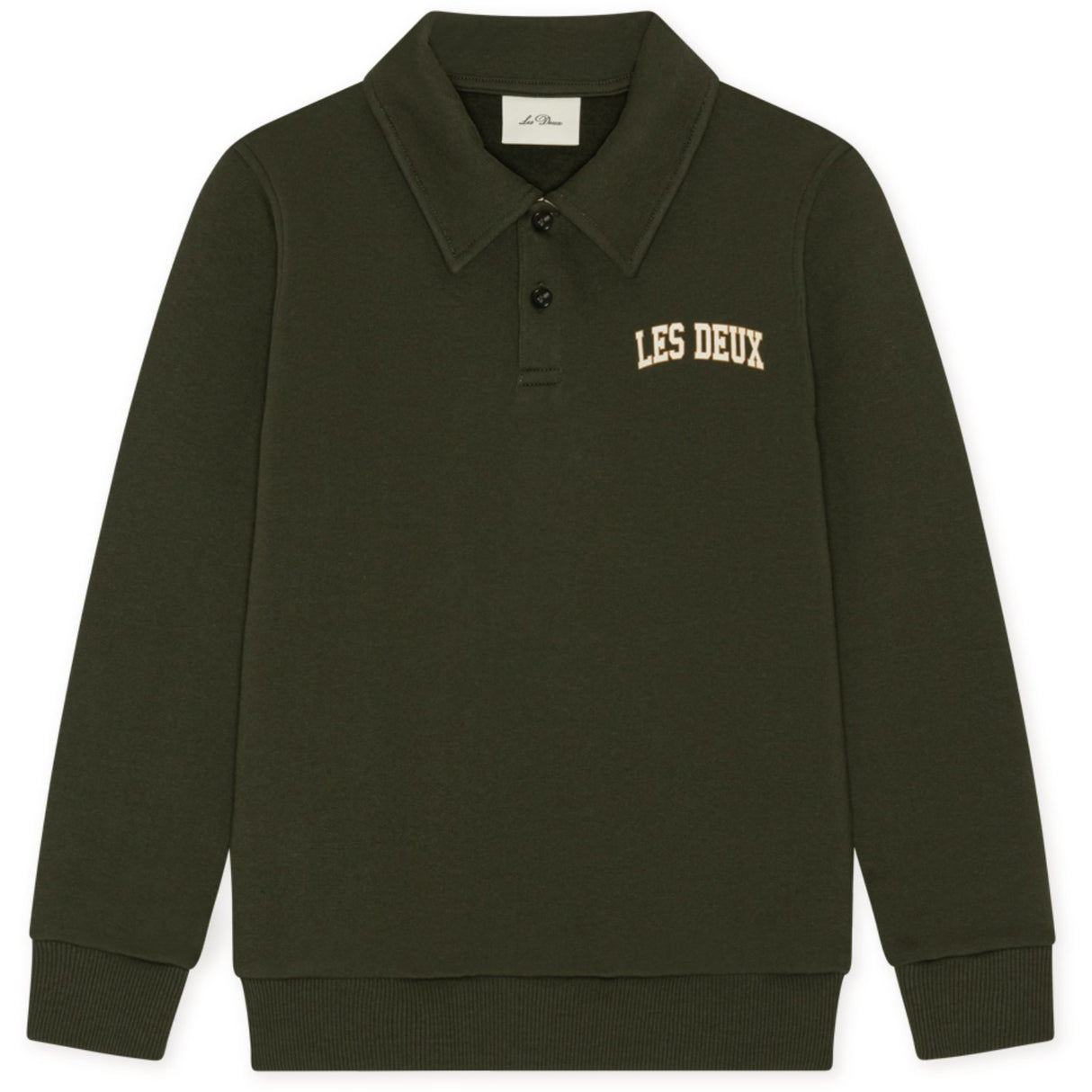 Les Deux Kids Rosin Green College Rugby Polo Sweatshirt Kids