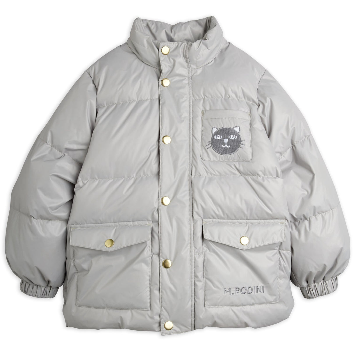 Mini Rodini Grey Cat Ears Heavy Puffer
