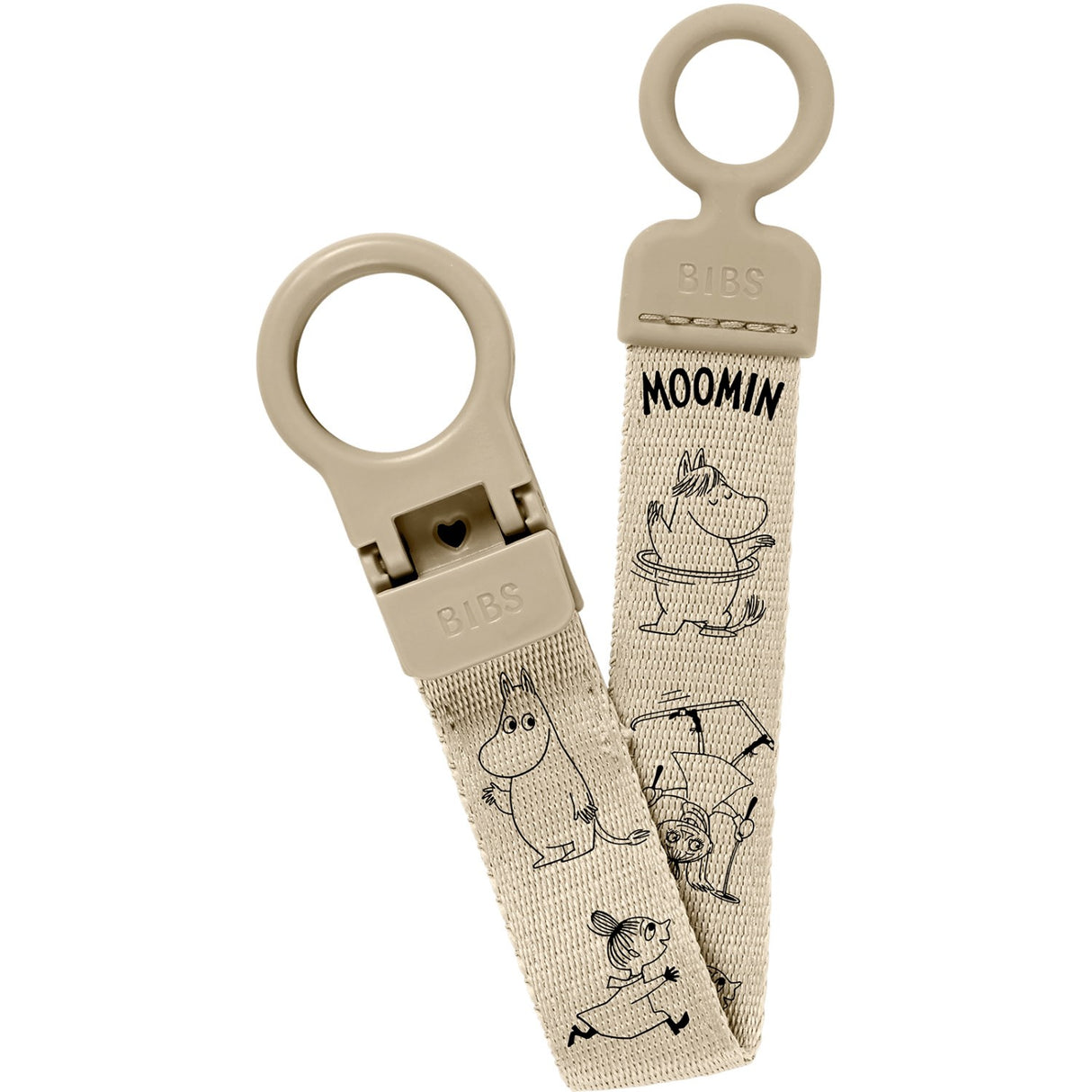 Bibs Vanilla X Moomins Pacifier Clip Loop