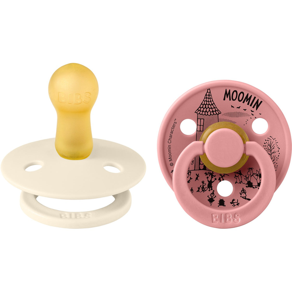 Bibs Ivory / Dusty Pink X Moomins Pacifier Colour Little My 2-Pack Latex